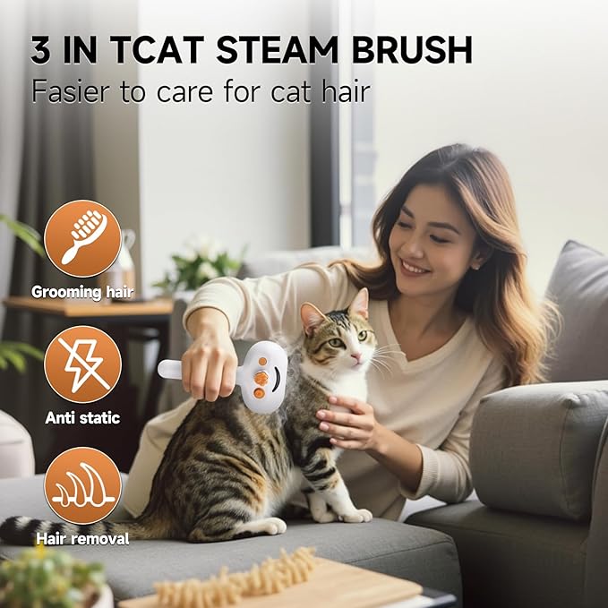 Undercoat Shedding Brush for Dogs & Cats – Professional Deshedding & Dematting Tool +Steam Brush+Waterless Shampoo