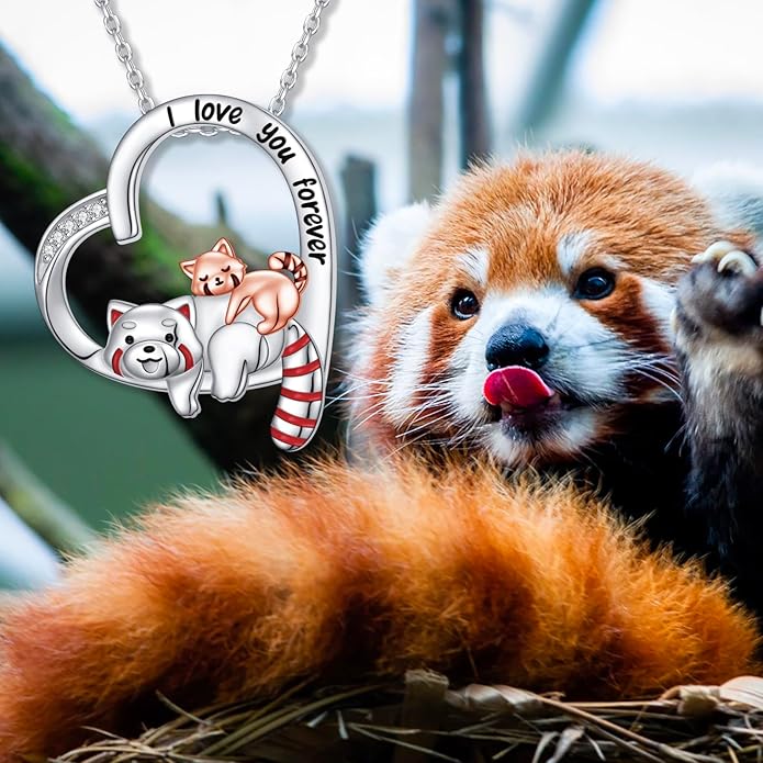 S925 Sterling Silver Mother Daughter Necklace Forever Love Giraffe Panda Dolphin Animal Pendant Jewelry for Women Adults