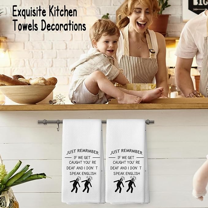 Sarcastic Bar Kitchen Bathroom Decor Towels - Funny Housewarming Kitchen Dish Towels Gift for Family Friends Colleagues, Funny Bathroom Hand Towels Decor 16″×24″