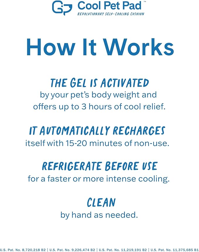 The Green Pet Shop Cool Pet Pad - Medium, Disney’s Stitch - Self-Cooling, Pressure Activated Mat for Dogs & Cats from 21-45 lbs - Non-Toxic Gel, No Water Needed