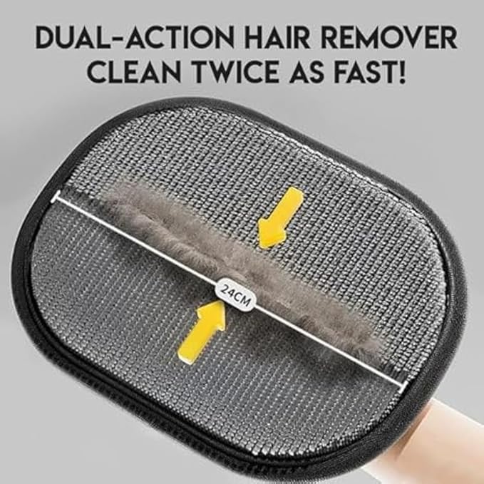5-Pack Pet Hair Removal Gloves,Electrostatic Pet Hair Remover Tool,Dog Hair Remover Furniture Reusable & Washable Grooming Mitts,Lint & Fur Remover for Clothes, Carpets, Car Seats