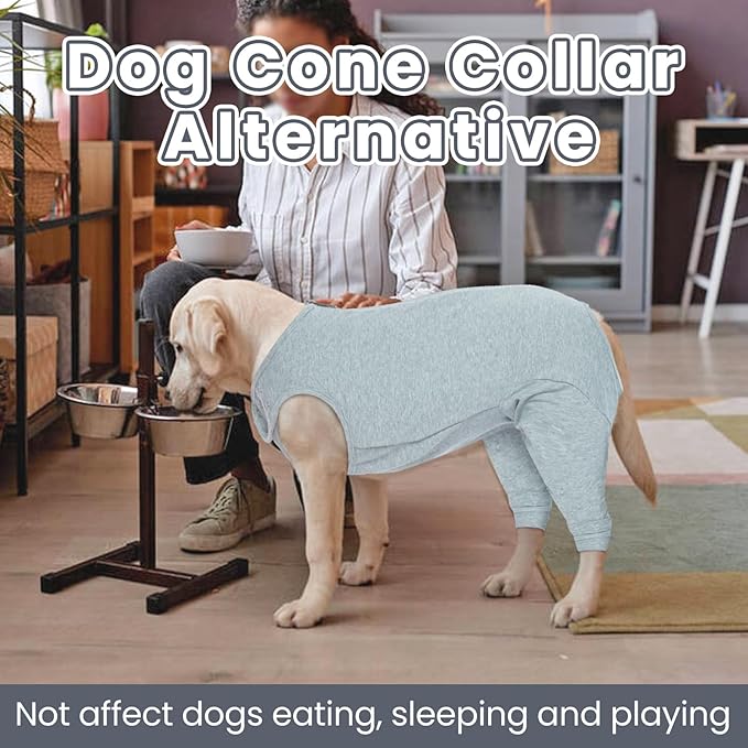 Nanaki Dog Surgery Suit Female Spay, Leg Sleeves for Dog Rear Legs, Doggy Onesie for Surgery Female, Doggy Recovery Suit Male Abdomen, Pet Wound Care Heal Protector, Surgical Suits for Pet Spay