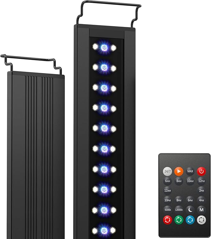 NICREW C10 24/7 LED Aquarium Light for Plants, 18-24 Inches, Full Spectrum Fish Tank Light with Timer, Brightness Adjustable