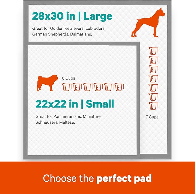 Scented Large Dog Pads, [100 Count], Quick-Drying Leakproof Dog Pee Pads with Odor Control for Puppy Training, Indoor or Outdoor Use