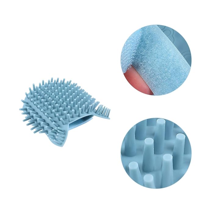 Scicalife Cat Self Groomer Cat Brush Wall Corner Massager Tool Silicone Cat Face Scratcher Medium