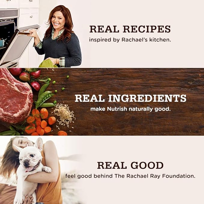 Nutrish Rachael Ray Premium Natural Dry Dog Food, Real Beef, Pea, & Brown Rice Recipe, 40 Pounds