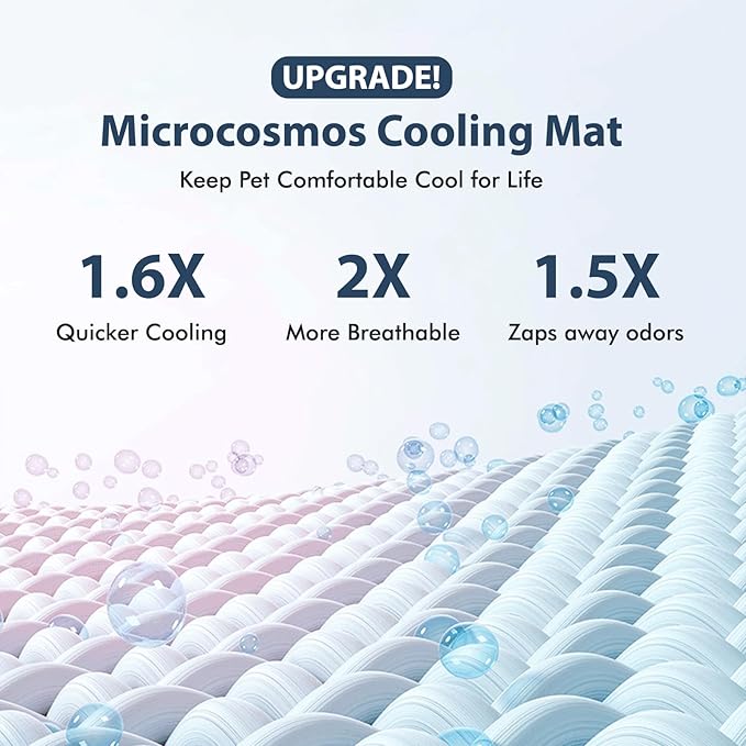 MICROCOSMOS Summer Cooling Mat & Sleeping Pad- Water Absorption Top, EZ Clean, Easy Carry, Materials Safe. Keep Cooling for Pets, Kids and Adults.(Brown, 28" x 22")