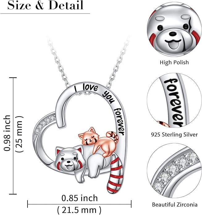 S925 Sterling Silver Mother Daughter Necklace Forever Love Giraffe Panda Dolphin Animal Pendant Jewelry for Women Adults