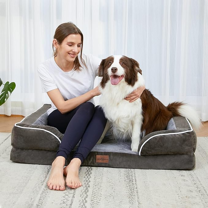 Comfort Expression Small Dog Beds Waterproof Cat Beds Orthopedic Foam Sofa Beds for Small Dogs Comfy Pet Bed with Washable Removable Cover & Non-Slip Bottom(XX-Small,Dark Green)