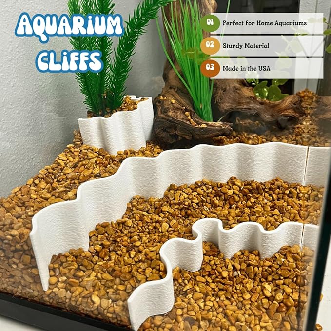 REEFSHAPE Aquarium or Terrarium Substrate Cliffs Combo Pack | Separate Substrate Layers in Aquariums or Terrariums to Create Cliffs & Depth | Made in USA (Cliff Combo, White)