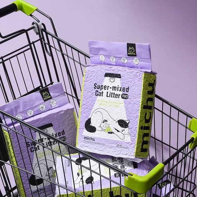 Mixed Tofu Cat Litter, Heavy Duty Flushable Kitty Litter, 5.5Lb/88Oz Original 12 Pack
