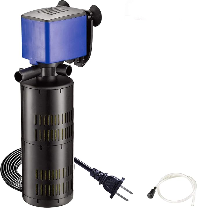 Water Pump 320 GPH 3-in-1 Submersible Internal Filter Aquarium Powerhead Water Pump Ultra Quiet for Aquarium,Fish Tank-5 Pack
