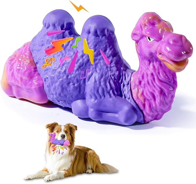 Tough Dog Chew Toys for Aggressive Chewers, Squeaky Indestructible Dog Toy To Keep Them Busy, Interactive Large Chew Toy for Dogs Medium Small, Durable,Reduce Boredom,Puppy Teeth Cleaning Milk Flavor