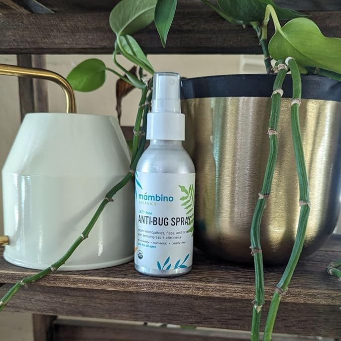 Mambino Organics Outdoor Set - Anti-Bug Mosquito Repellent Spray, Soothing Stick – All Natural, DEET-Free, Citronella Insect Repellant – 4 Fluid Ounces