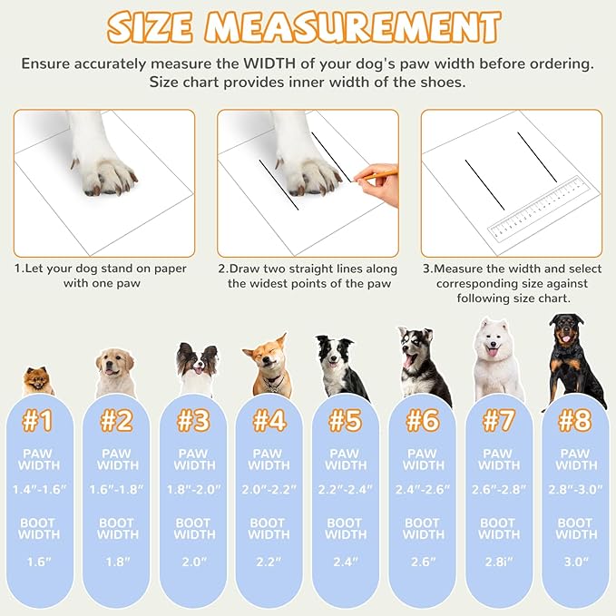 Dog Shoes for Large Small Medium Dogs, Dog Snow Boots Winter, Dog Booties and Paw Protectors to Prevent Licking, Anti-Slip Dog Shoes with Reflective for Hot Pavement,Hardwood Floors, Hiking (Size 1)