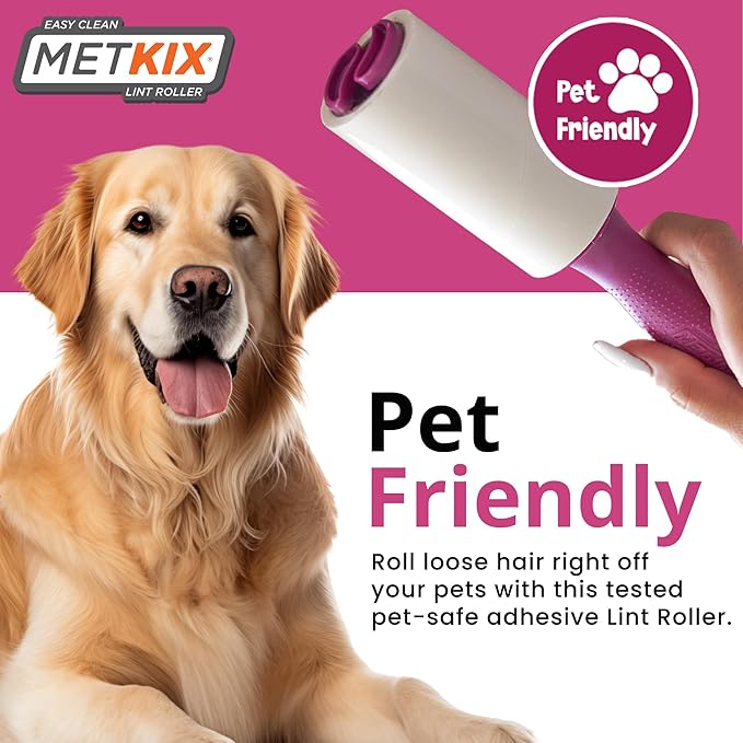 Lint Rollers for Pet Hair Extra Sticky, Special Cover Design Black Dog, Pet Hair Remover, 100 Sheets