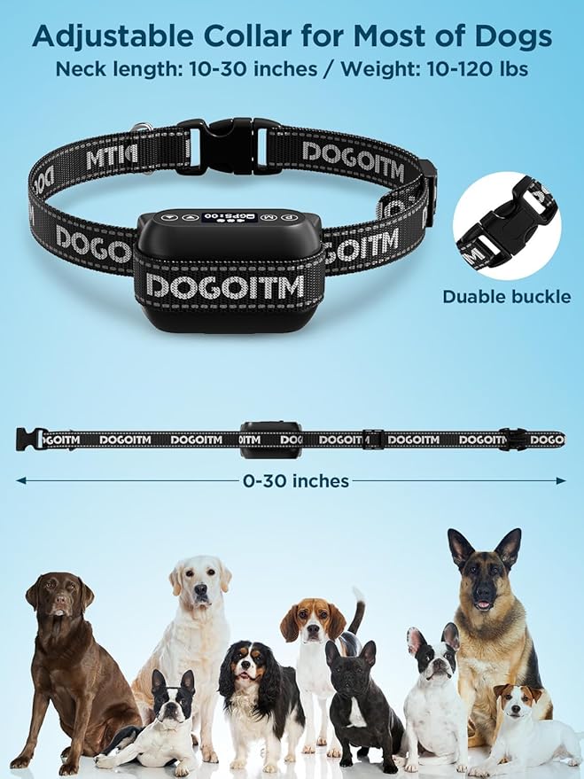 Wireless Dog Fence for 2 Dogs, GPS Wireless Dog Collar with 3 Correction Mode, Pet Containment System with AI Smart Signal, Electric Dog Fence Collar for Outdoor Use(2 Collars)