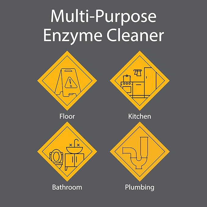 Pro-Grade Multi-Purpose Probiotic Enzyme Cleaner - Powerful Cleaning & Odor Eliminating Formula For Professional & Home Surfaces - 32 Ounce - Fragrance Free