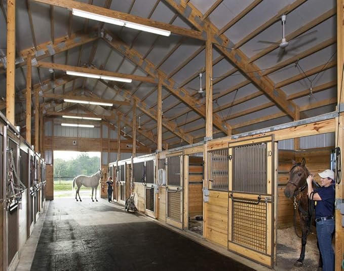 American Floor Mats - Horse/Stable Mats - Heavy Duty Stall Mats - Thick, Durable Rubber Flooring Solid Black 3/8" Thick - 4' x 50' Roll