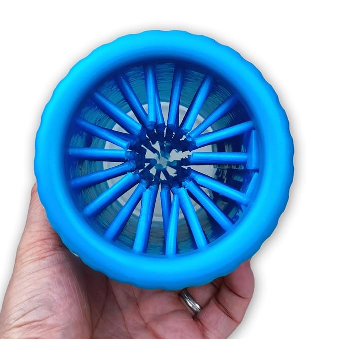 Portable Dog Paw Cleaner, Washer, Buddy Muddy Pet Foot Cleaner for Medium Breed Dogs and Cats, Blue