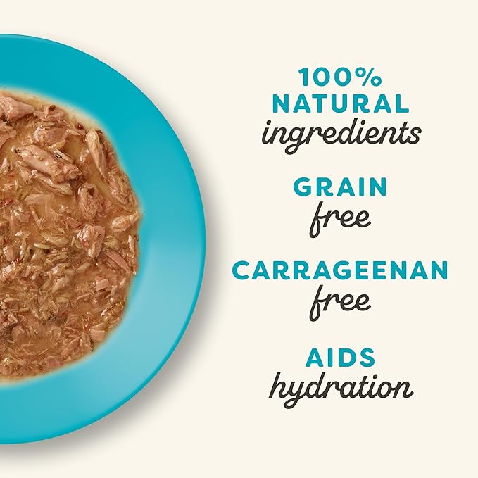 Applaws Natural Wet Cat Food in Gravy, Limited Ingredient Wet Cat Food Pouches, No Additives, Made with Natural Ingredients, Tuna Fillet in Gravy (12 x 2.47oz Pouches)