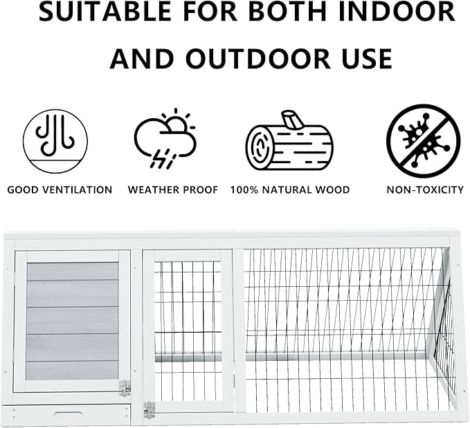 Quail Cages,Wooden Chicken Coop,Nesting Boxes for Chickens,Brooder Box Indoor Outdoor,A-Frame Poultry Duck House with Ventilating Wire Rabbit Hutch for Small Animals,Sold by Zyphorinth (Grey)