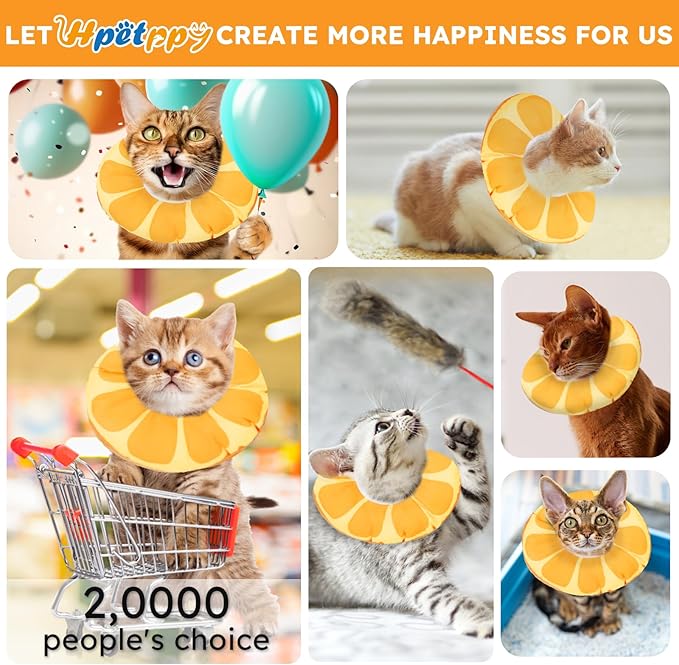 Kitten Cones After Surgery Extra Small Waterproof Cone Collar Soft to Stop Licking Neck Elizabethan Kitten e Collar for Recovery Wound Healing Safety xs Small Cat Donut Cone