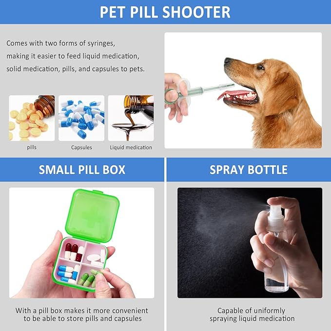 Pet First Aid Kit for Dogs & Cats - Dog First Aid Kit Pet Emergency Kit with First Aid Supplies for Home Camping Hiking Traveling
