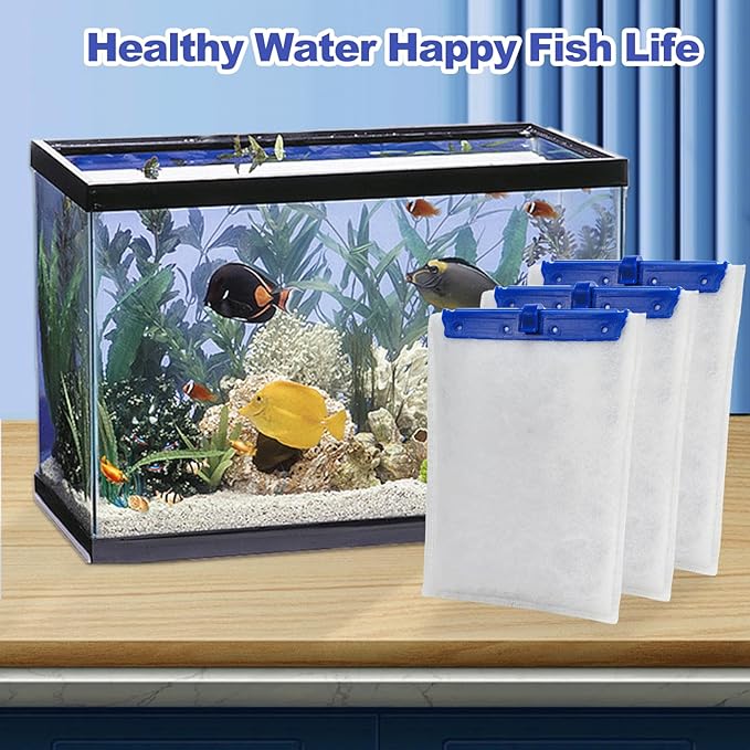 12-Pack Large Replacement Filter Cartridges Compatible with Tetra Whisper Bio-Bag Filters Large Aquarium Filter Cartridges for Whisper 20i/40i /IQ20/30/45/60 PF20/30/40/60 Power Filters