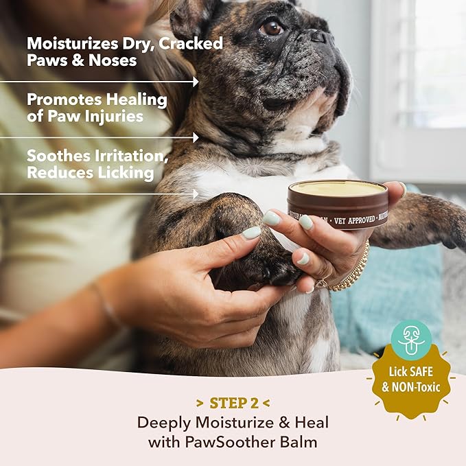 Natural Dog Company PawTection Balm for Dogs, Dog Paw Protector, Moisturizing Dog Paw Balm for Dry, Cracked Pad, Protects Paw from Extreme Weather, Paw Lotion for Allergies & Itching (2 oz Tin)