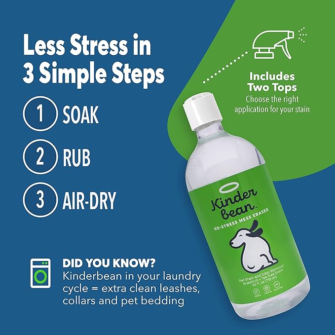 Dog & Cat Urine Stain and Odor Eliminator for Carpet, Upholstery, Hard Floors - 2-Pack 32 oz., Grapefruit & Thyme Scent, Enzyme Bio-Active Formula with Squeeze and Spray Top