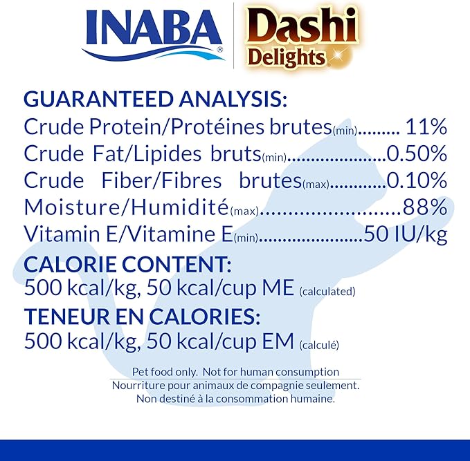 INABA Dashi Delights for Cats, 2.5 Ounce Cup, 6 Cups Total, Chicken & Bonito Flakes Recipe