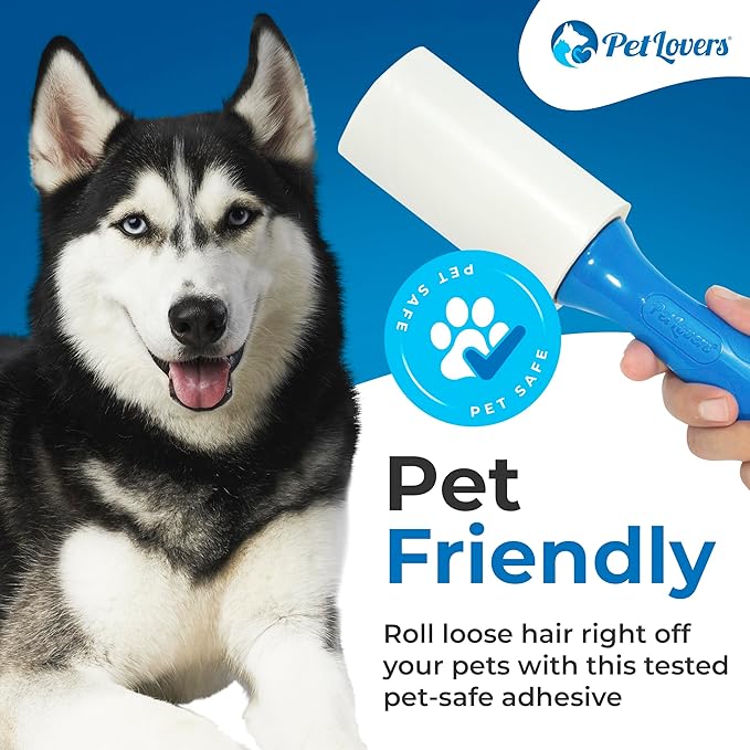 PetLovers Extra Sticky Lint Roller Ultimate Value Set 800 Sheets for Pet Hair Removal, Dog and Cat Lint Remover 8 Pack