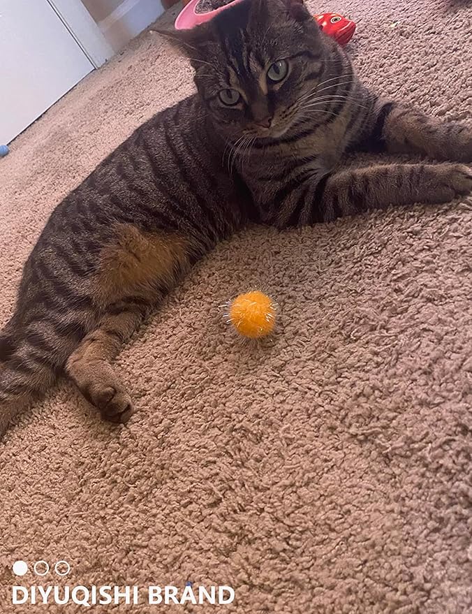 100-Pack Cat Toy Balls – Soft Fuzzy Toys for All Cats to Play and Exercise Indoors (1.5 inch, Cat Toys Pro Collection)