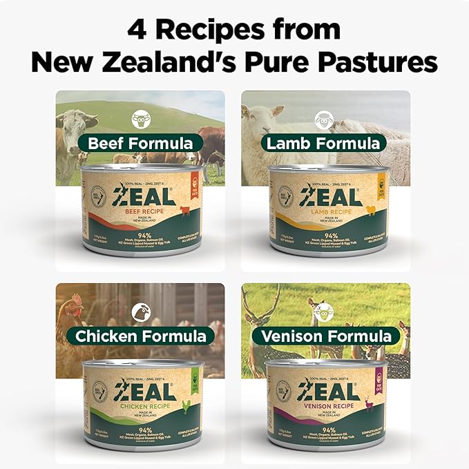 ZEAL New Zealand Wet Cat Food – High Protein, Grain-Free with Superfoods (Chicken, 3.17oz Can, 24-Pack)