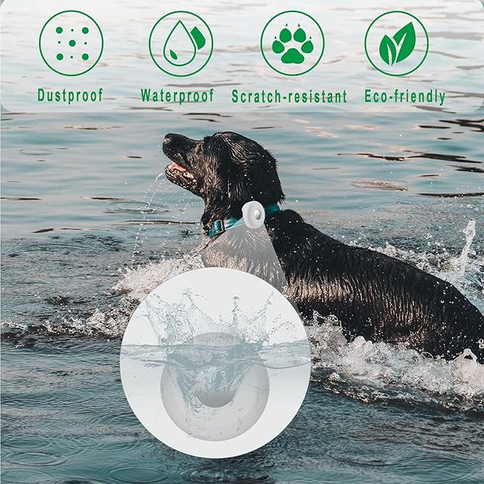 Airtag Holder for Dog Collar, Cibaabo Silicone Air Tag Case Cover Compatible with Apple Airtags for 0.8-1.2inch Cat Pet Collar Harness Loop