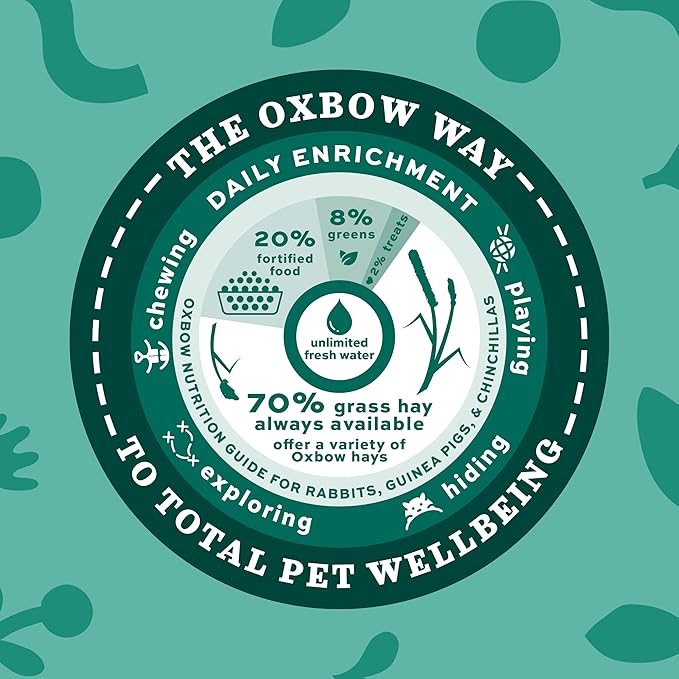 Oxbow Essentials Rabbit Food, Senior, Made Alfalfa for Rabbit, Vitamin & Mineral Rich Pet Pellets, Small Animal Pet Products, Bunny Food, Made in USA, High Fiber, 8 lb. Bag