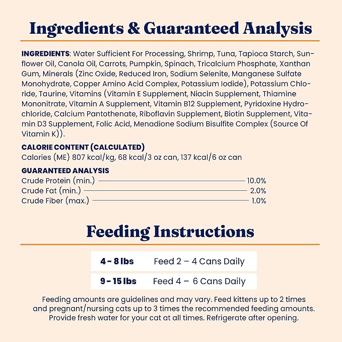 Solid Gold Wet Cat Food Shreds in Gravy - Healthy Canned Cat Food Made w/Real Tuna, Shrimp, Vitamins, Minerals & Taurine - Grain Free & Gluten Free Canned Meals for Cats & Kittens - 24ct/3oz Can