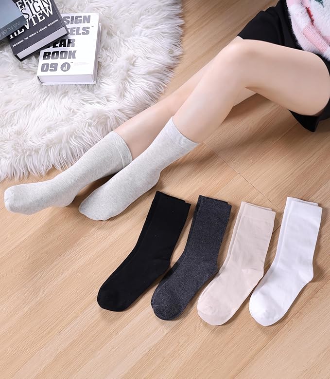 SDBING Womens Cat Socks Cute Gifts Animal Soft Breathable Thin Cotton Casual Crew Socks 5 Pairs