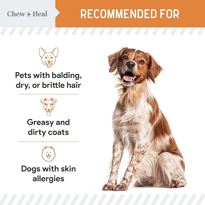 Wild Caught Omega 3 Fish Oil for Dogs - 180 Softgel Capsules for Healthy Skin and Coat - 300 mg Mini Dog Fish Oil Pills for Shedding, Dry Itching Skin, and Hot Spots - Pet Omega Salmon Supplement