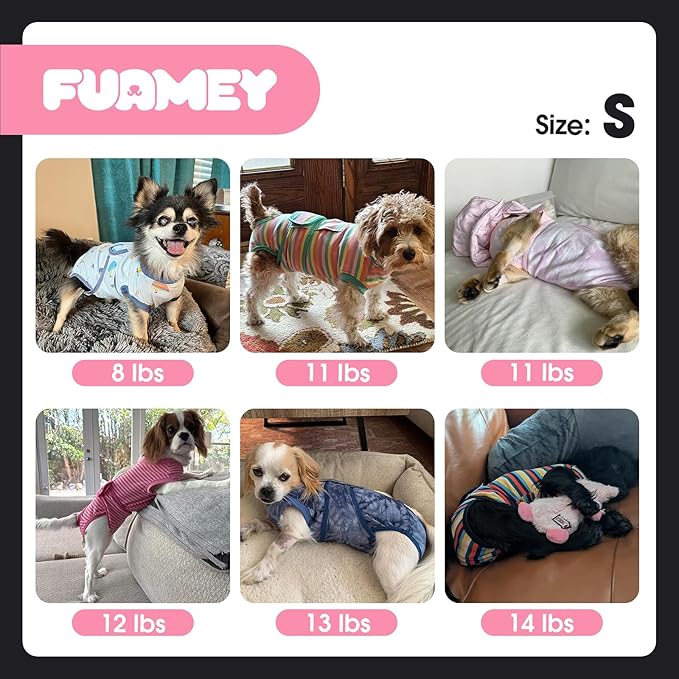 FUAMEY Dog Recovery Suit Male,Dogs Surgery Neuter Suits Puppy Spay Shirts for Female Protect Dog's Skin Anti Licking Abdominal Wounds Doggie Onesie Pet Bodysuit Alternative to Cone Grey Camouflage S