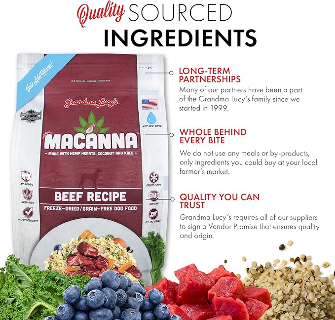 Grandma Lucy's Macanna Beef Dog Food - 8lb