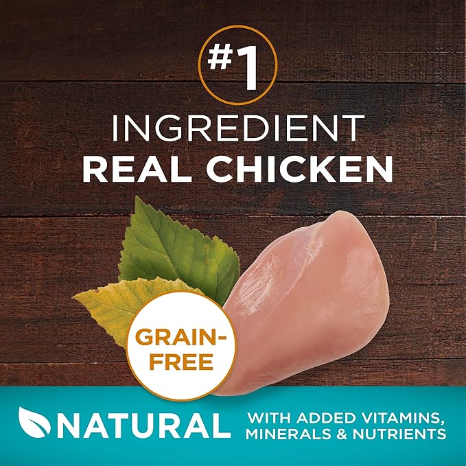 Purina ONE Natural, High Protein, Grain Free Dry Cat Food, True Instinct With Real Chicken - 6.3 Lb. Bag
