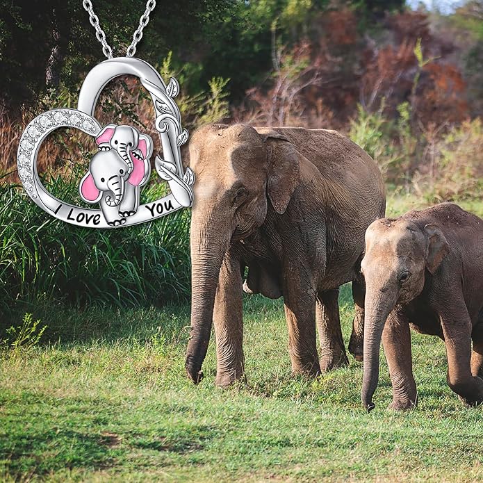 S925 Sterling Silver Mother Daughter Necklace Forever Love Giraffe Panda Dolphin Animal Pendant Jewelry for Women Adults