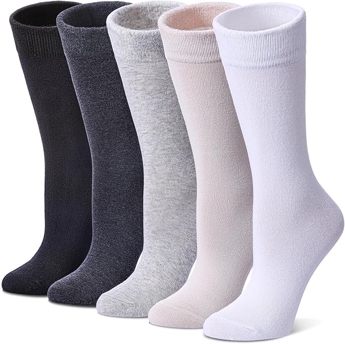SDBING Womens Cat Socks Cute Gifts Animal Soft Breathable Thin Cotton Casual Crew Socks 5 Pairs