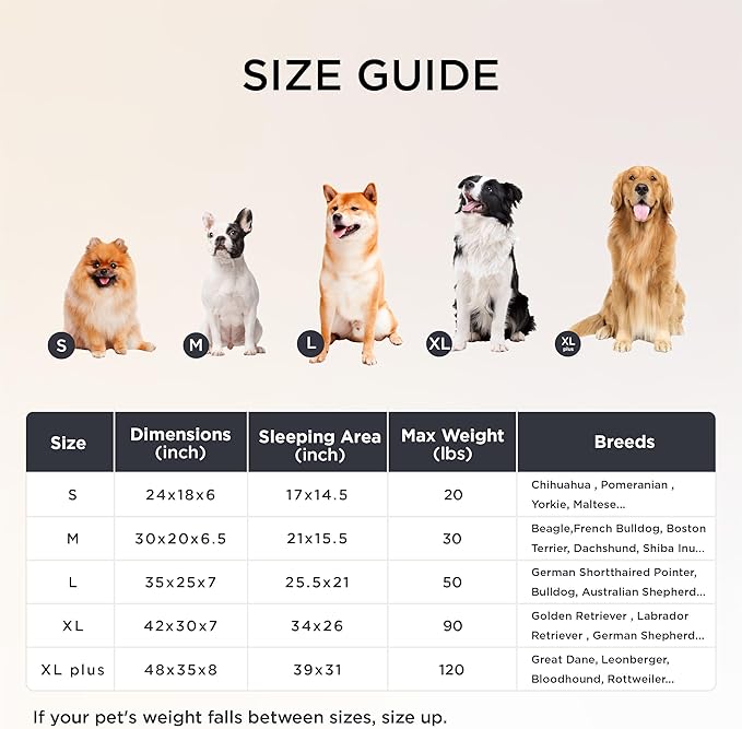 Bedsure Orthopedic Dog Beds for Extra Large Dogs, Waterproof Memory Foam XL Pet Bed with Sides, Non-Slip and Egg-Crate Foam Big Dog Couch Sofa with Washable Removable Corduroy Cover, Brown