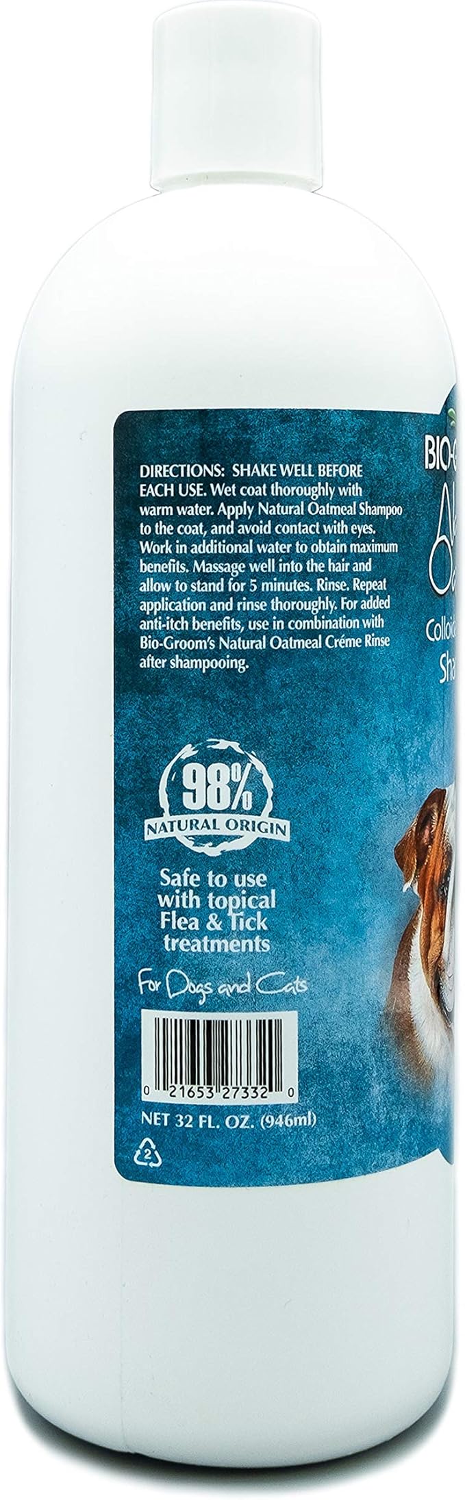 Bio-Groom Oatmeal Dog Shampoo – for Allergies and Itching, Cruelty-Free, Dog Bathing Supplies, Puppy Shampoo for Sensitive Skin, Made in USA, Anti-Itch Dog Products – 32 fl oz 1-Pack