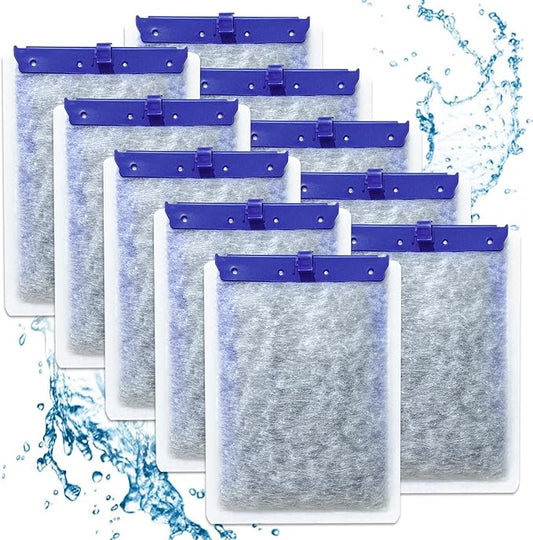 10-Pack Filter Cartridges Large Compatible with Tetra Whisper Bio-Bag Aquarium Filters, Fish Tank Filters Replacement for Aquariums for Whisper Filter 20i 40i/ IQ 20 30 45 60/ PF20 30 40 60