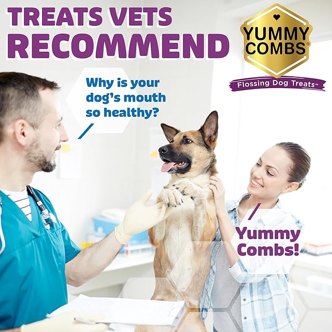 Dog Dental Treats – Vet VOHC Approved – Delicious Chicken Protein – Removes Tartar with Cleaning Comb Shape – Dental Dog Treats for Small Dogs (12oz, 21 Count)
