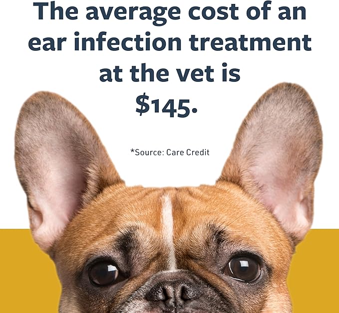 Veterinary Formula Clinical Care Ear Therapy, 8 oz. – Cat and Dog Ear Cleaner – Helps Soothe Itchiness and Clean The Ear Canal of Debris and Buildup